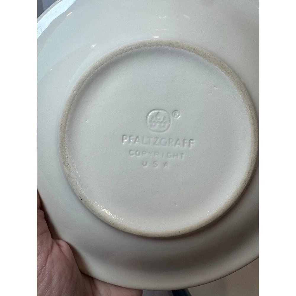 Pfaltzgraff Dinner Plates Set of 4 Blue Green Pre-Owned Ocean Breeze